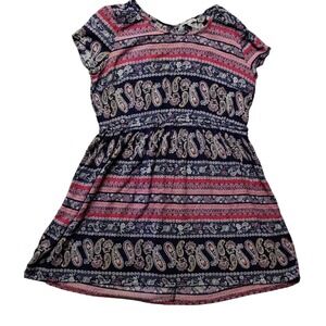 Charlotte Russe Paisley Print‎ Dress Smocked Waist Casual XL